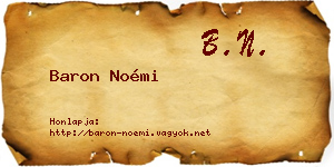 Baron Noémi névjegykártya